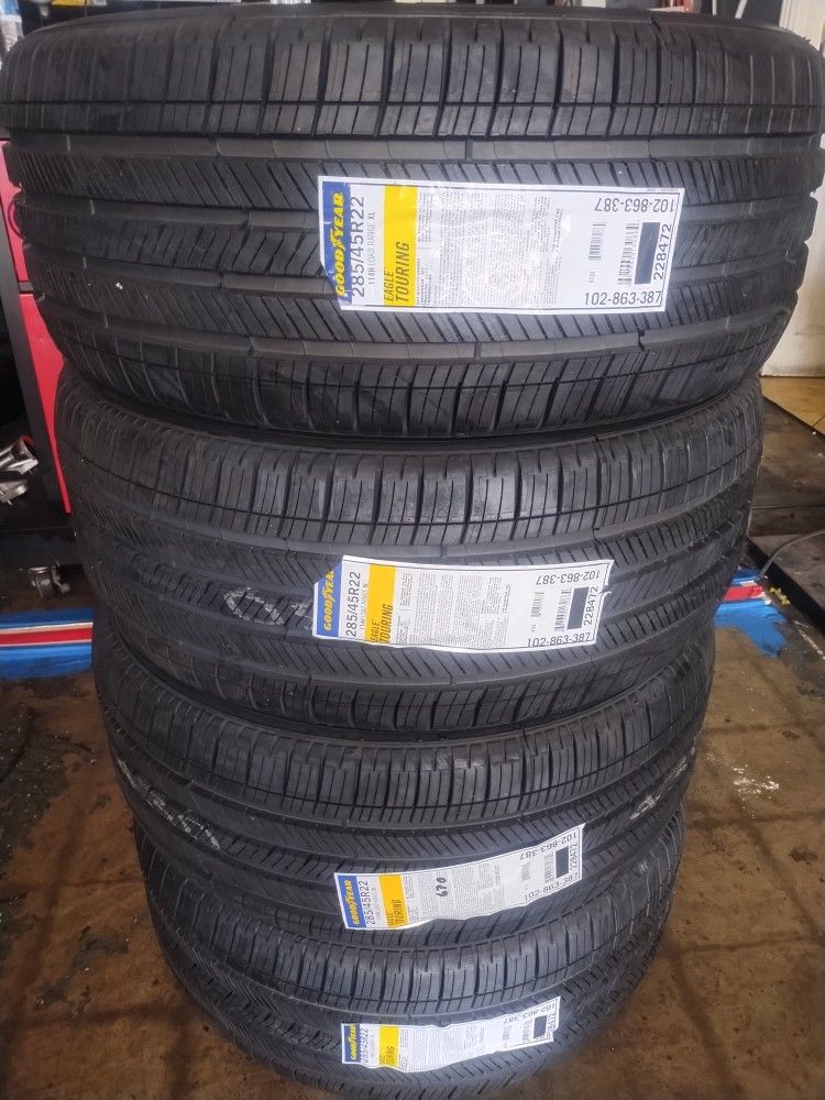 285/45/22/  $ 650 GOODYEAR NEW FOUR TIRES 