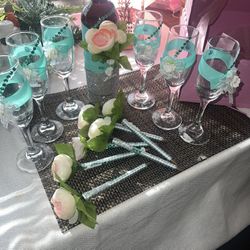 Botella Con Copas Para XV Años 🥂