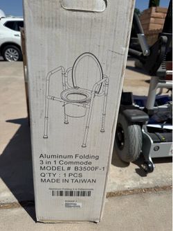 Aluminum folding 3 in 1 commode