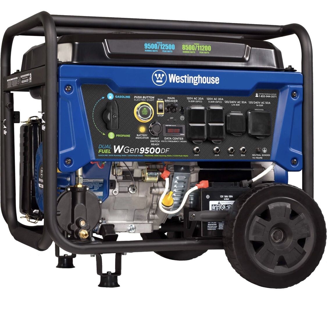 Westinghouse WGEN9500DF 9500 Watt Dual Fuel Portable Generator