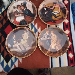 "N O R M A N R O C K W E L L"💓 Set Of 4. Collection