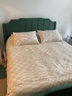 Green Zinus Queen Bed Frame