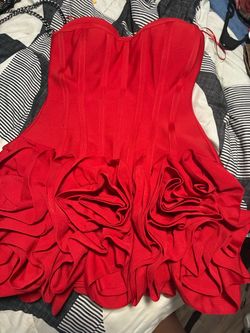 Red rose dress