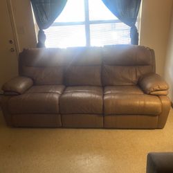Leather Recliner Couch 