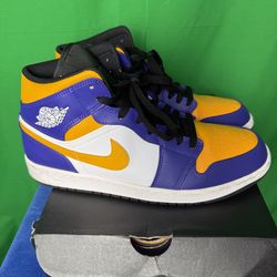 Laker Jordan 1s sz. 10.5