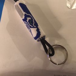 Seahawks Beaded Lanyard Keychain