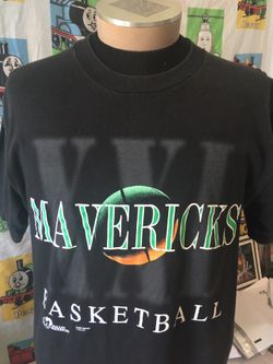 Vintage 90s Dallas Mavericks NBA Black T Shirt L