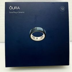 OURA RING 4 CERAMIC MIDNIGHT SIZE 13 SMART HEALTH SLEEP TRACKER JZ90 (CMP130558)