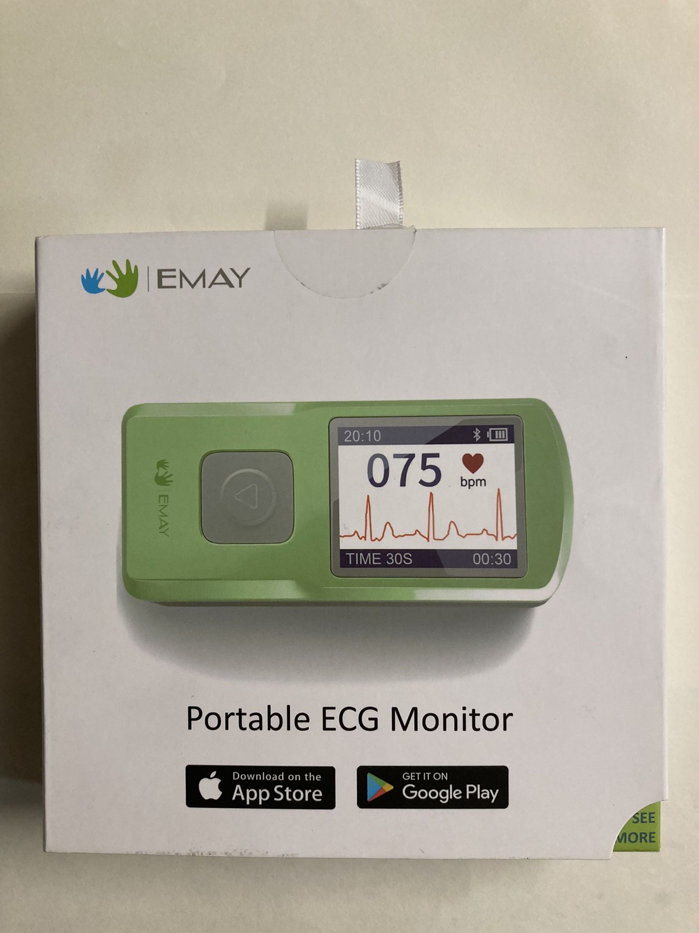EMAY Wireless EKG Monitoring Device Portable EKG Monitor to Record Rhythm & Heart Rate for Personal Use| Works with Smartphones & PC
