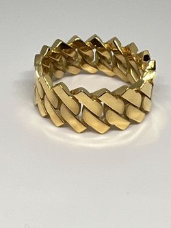 Miami Cuban Ring Size 10.5 18k Gold Vermeil