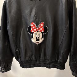 Vintage Leather Minnie Mouse Jacket