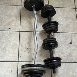 Curl Bar & Weights