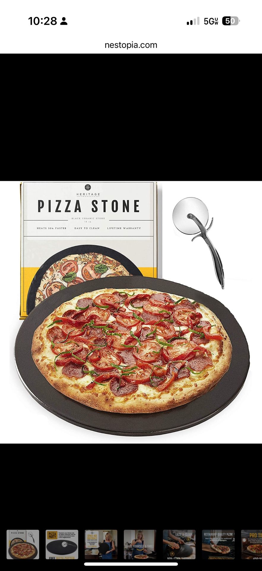 Make great pizzas with no hassle: The ceramic pizza stone heats up faster than other materials which will allow you to start cooking faster. Once the