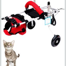 Cat Wheelchair Adjustable 2 Wheels Pet Wheelchair Lightweight 