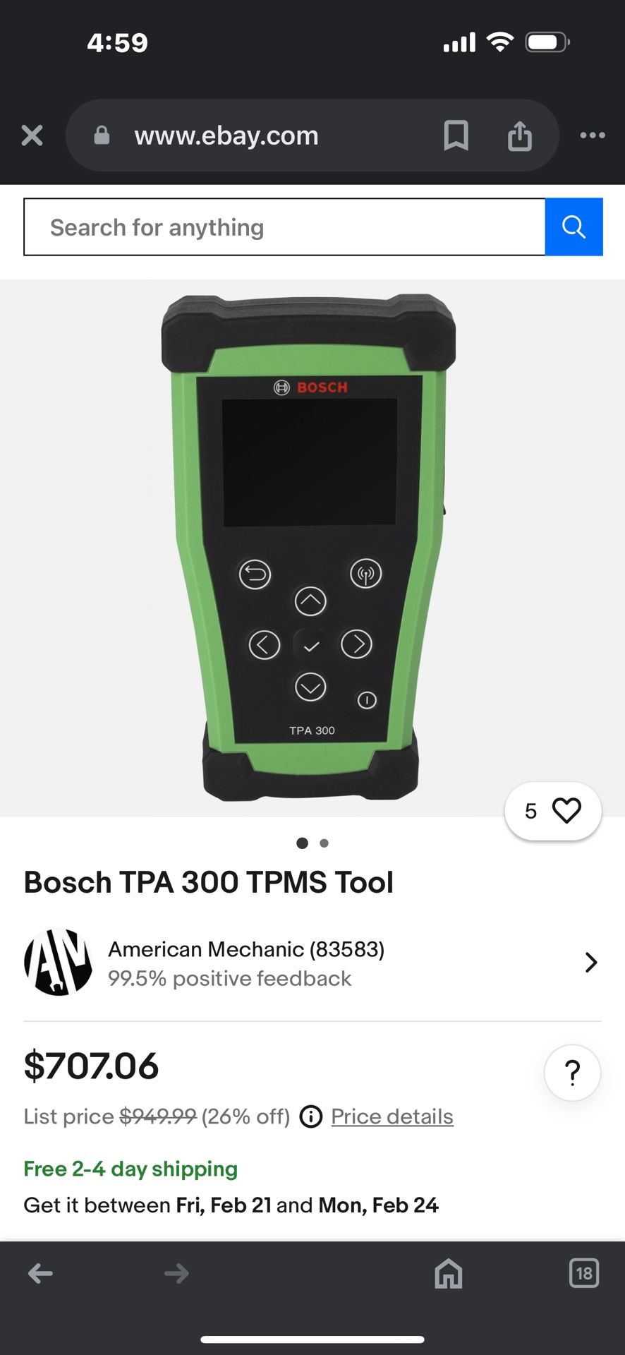 Bosch TPA 300 TPMS Tool