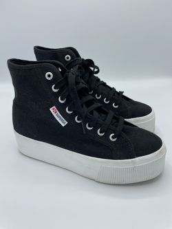 Superga Women's 2708 High-Top Sneakers in Black Women S7