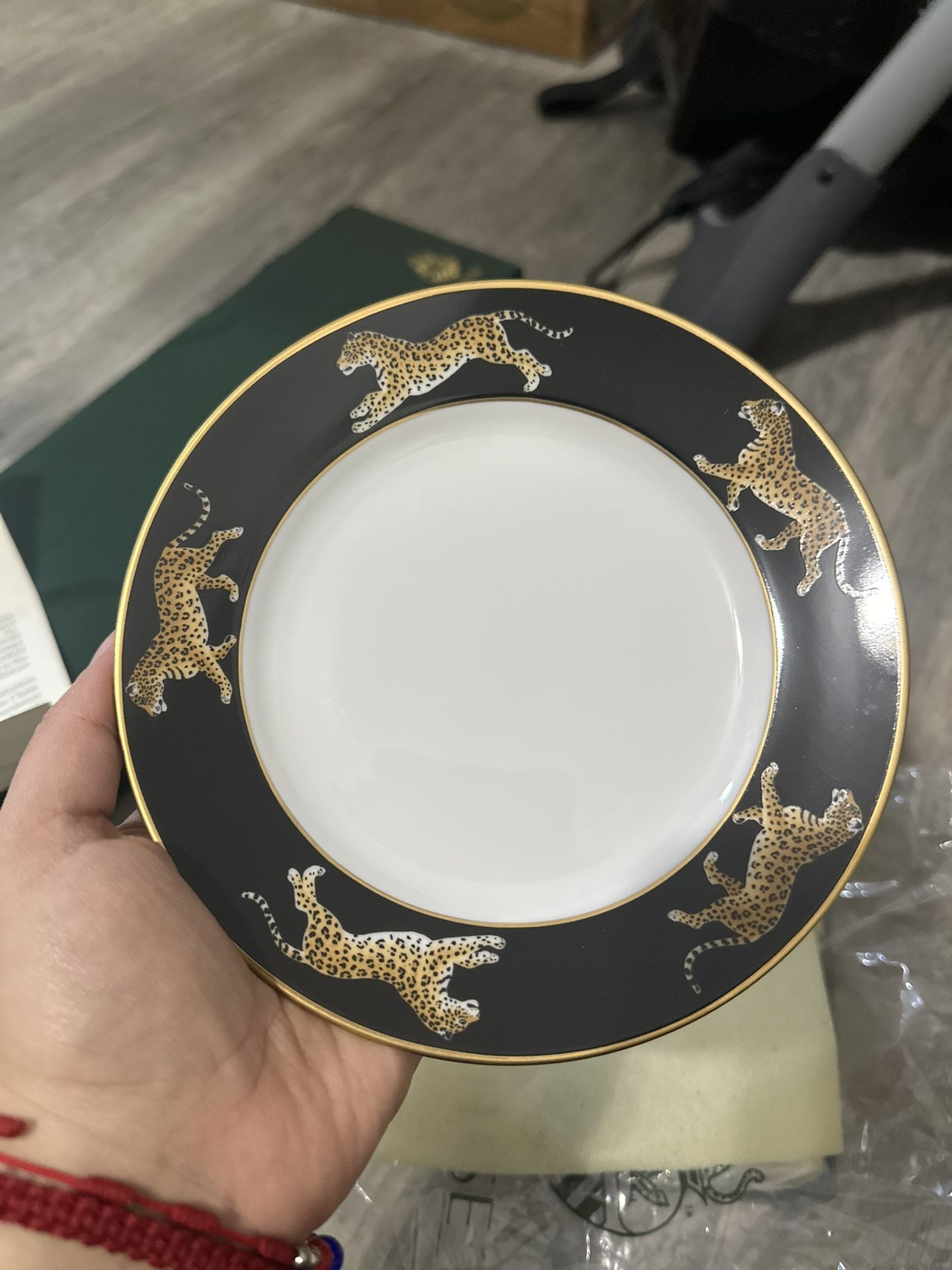 Lynn Chase Jaguar Jungle Bread and Butter Plates (4)