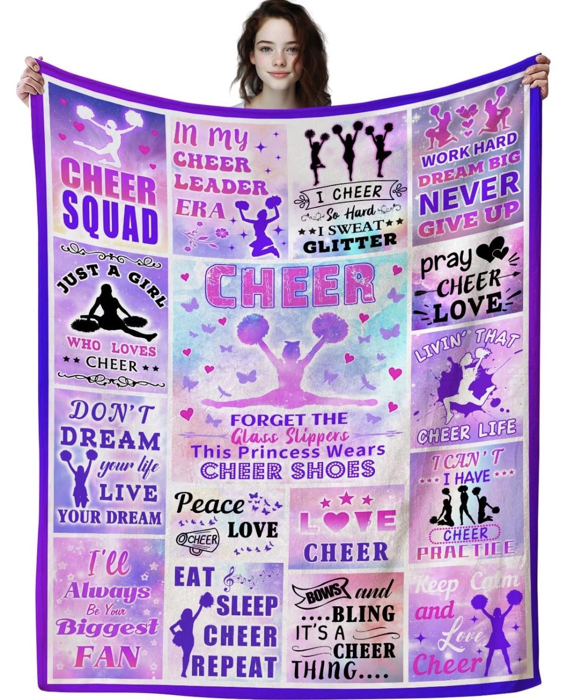 Cheerleader Plush Throw Blanket – 60”x50”