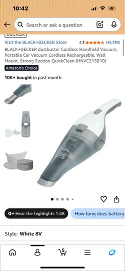 BLACK+DECKER Dustbuster Cordless Handheld Vacuum