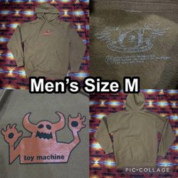 Toy Machine Skateboard Brown Pullover Hoodie Sweater Men’s Size Medium