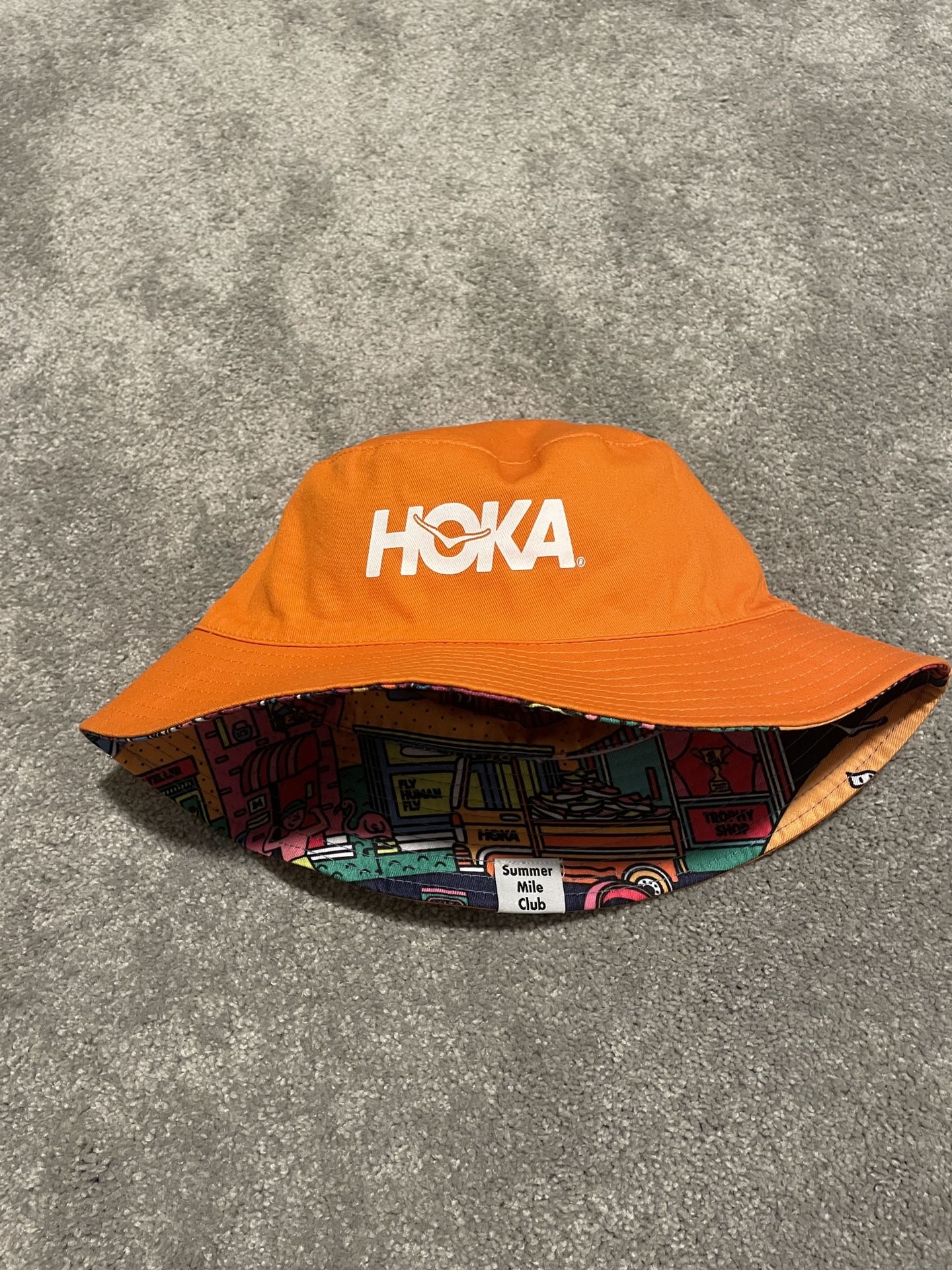 Reversible Hoka bucket hat for running or casual
