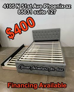 Trundle bed full over twin brand new