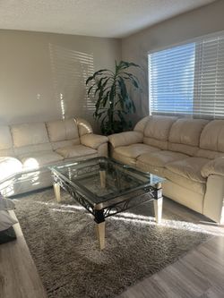 Ivory Leather Sofas
