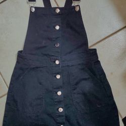 Womens black Overall Skirt