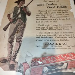 1913 Dental Add With Picture Of Woman On Opposite Side Signed 
