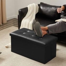 Folding Storage Ottoman Bench