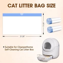BRAND NEW (21.26" x 11.81") 80PCS Cat Litter Box Liners for Cat Litter Box