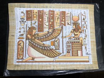 Hathor | Horus the Cow Goddess 🙏original papyrus 32x42cm