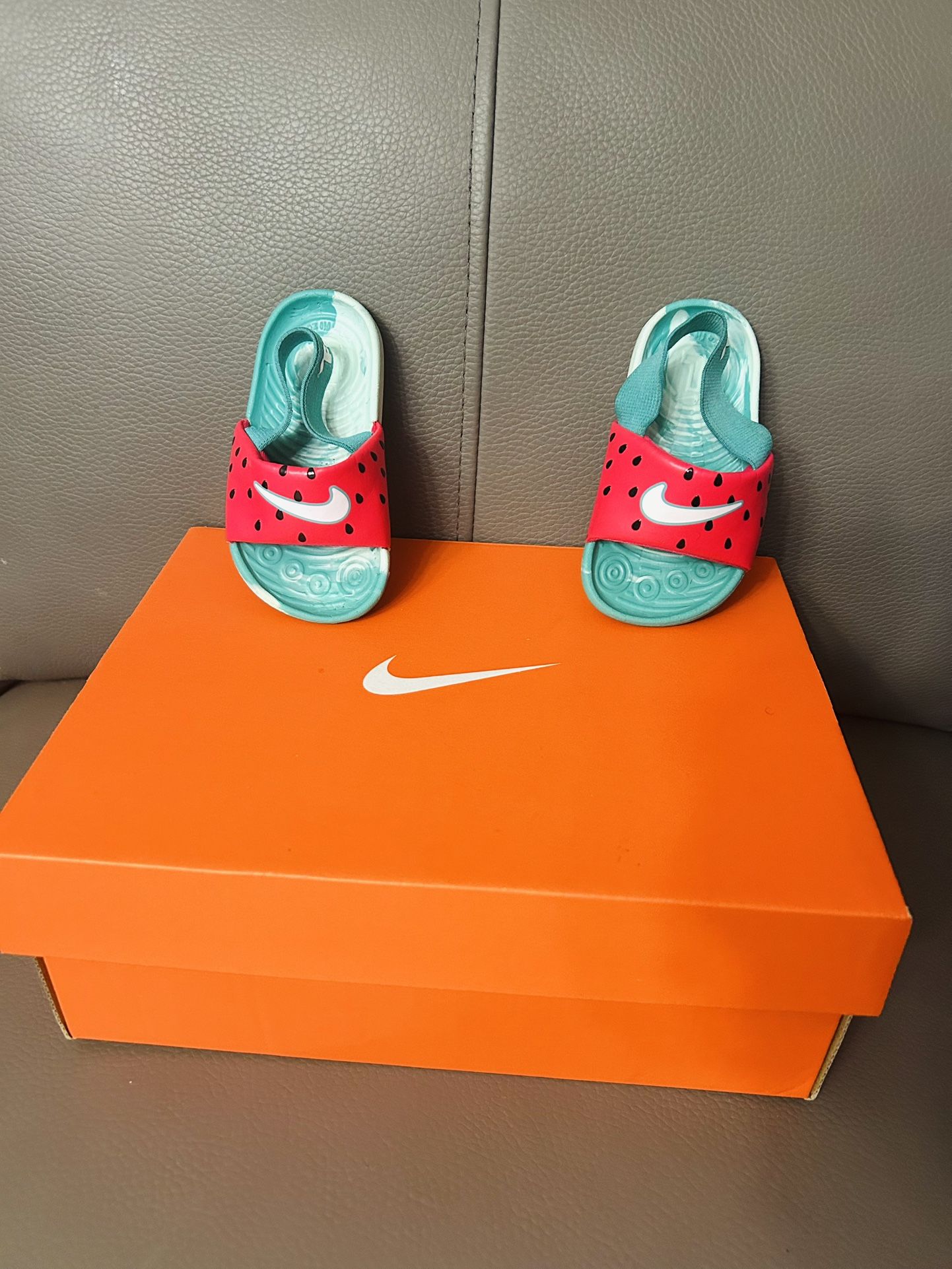 Strawberry Nike sandals