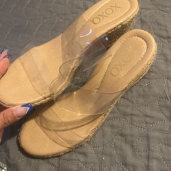 Clear Plastic Wedge Heels