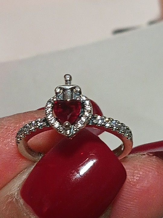 Pandora Disney Authentic Brand New Sterling Silver Sparkling Villains Evil Queen Ring Size 7 Firm