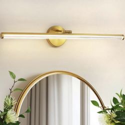 Light Gold LED Vanity Light Bar 24-Watt Rotatable Bathroom Light Fixture