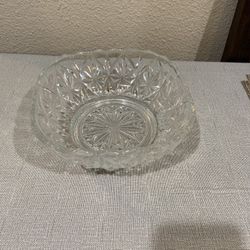 Heavy Vintage Glass Bowl 