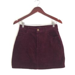 Burgundy corduroy skirt