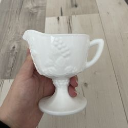 Milk / White Glass Dish. Antique