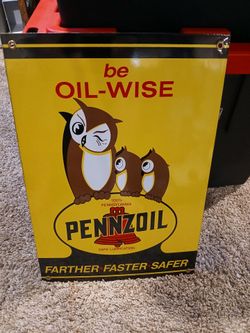 Porcelain Be Owl Wise Sign