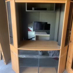 TV Stand Box Frame Stand Glass Cabinet 
