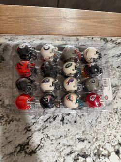 NFL Officially Licensed 1.5” Mini Helmet Football Set (MISSING 2)