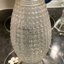 Clear Hobnail Hummingbird Feeder