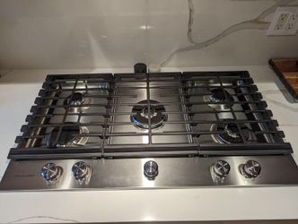 Gas cooktop 36" kitchen aid