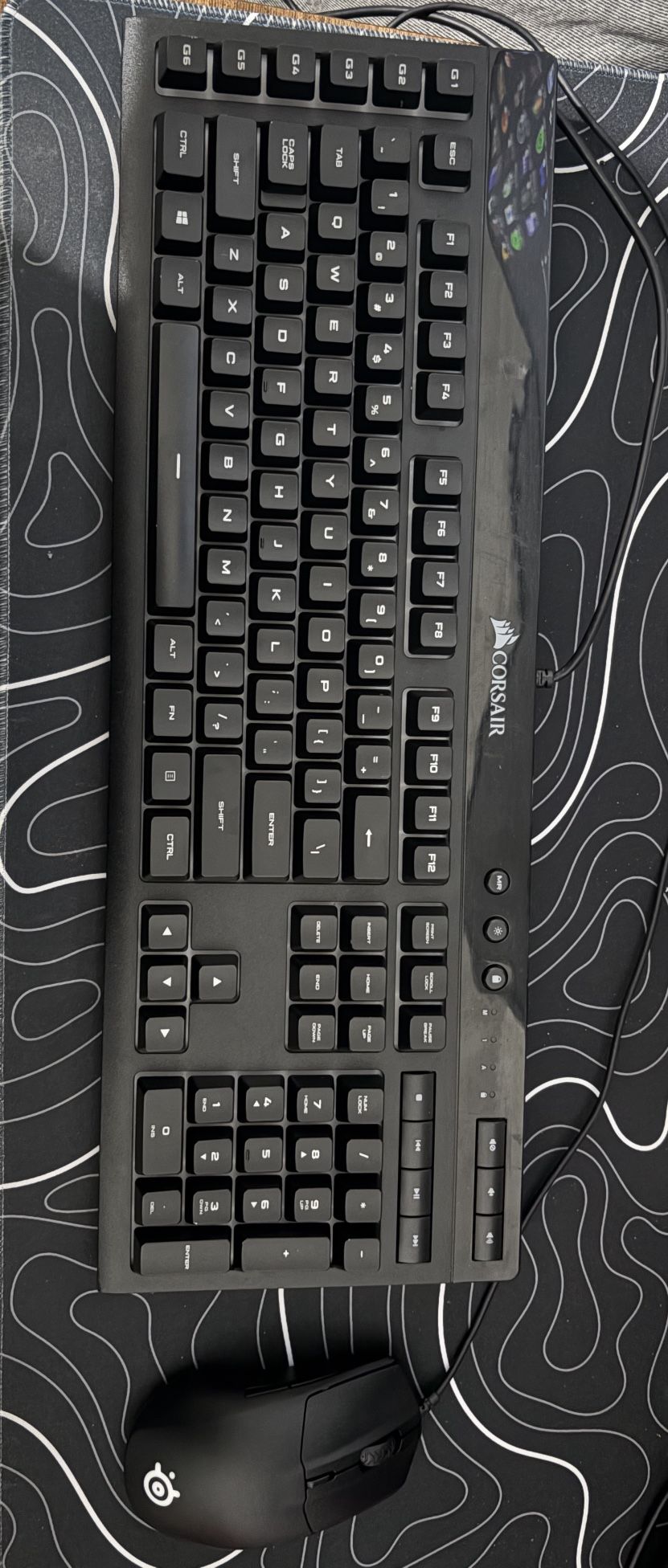 Crosair K55 Keyboard And Steel series Rival 3 Mouse