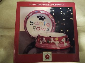 Dog water and food bowls