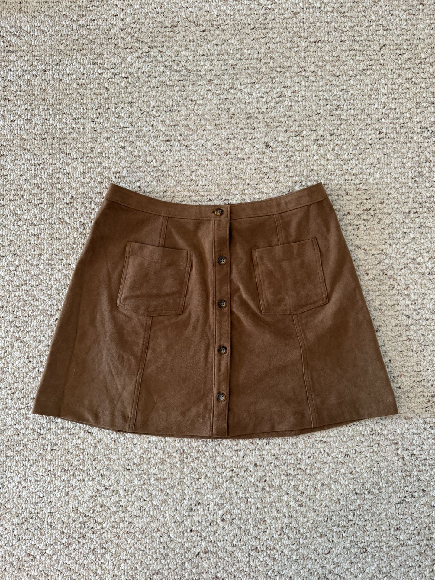 Abercrombie & Fitch Brown Suede Skirt - Brand New W/ Tags