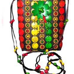 ❤️💚Native Super Cute Bright Colorful Bead Cross body Bag Purse 💚❤️