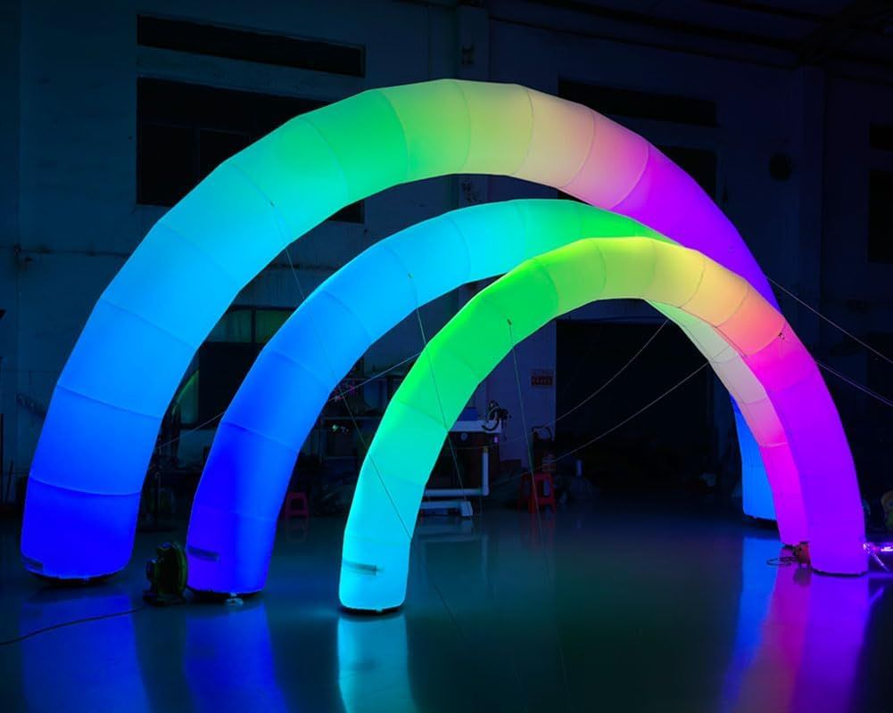 26.5ft Giant Inflatable Color Changing Arch Blow up Promotional LED Lighting Arch with Blower Color Change Lighting Archway for Event Parties (