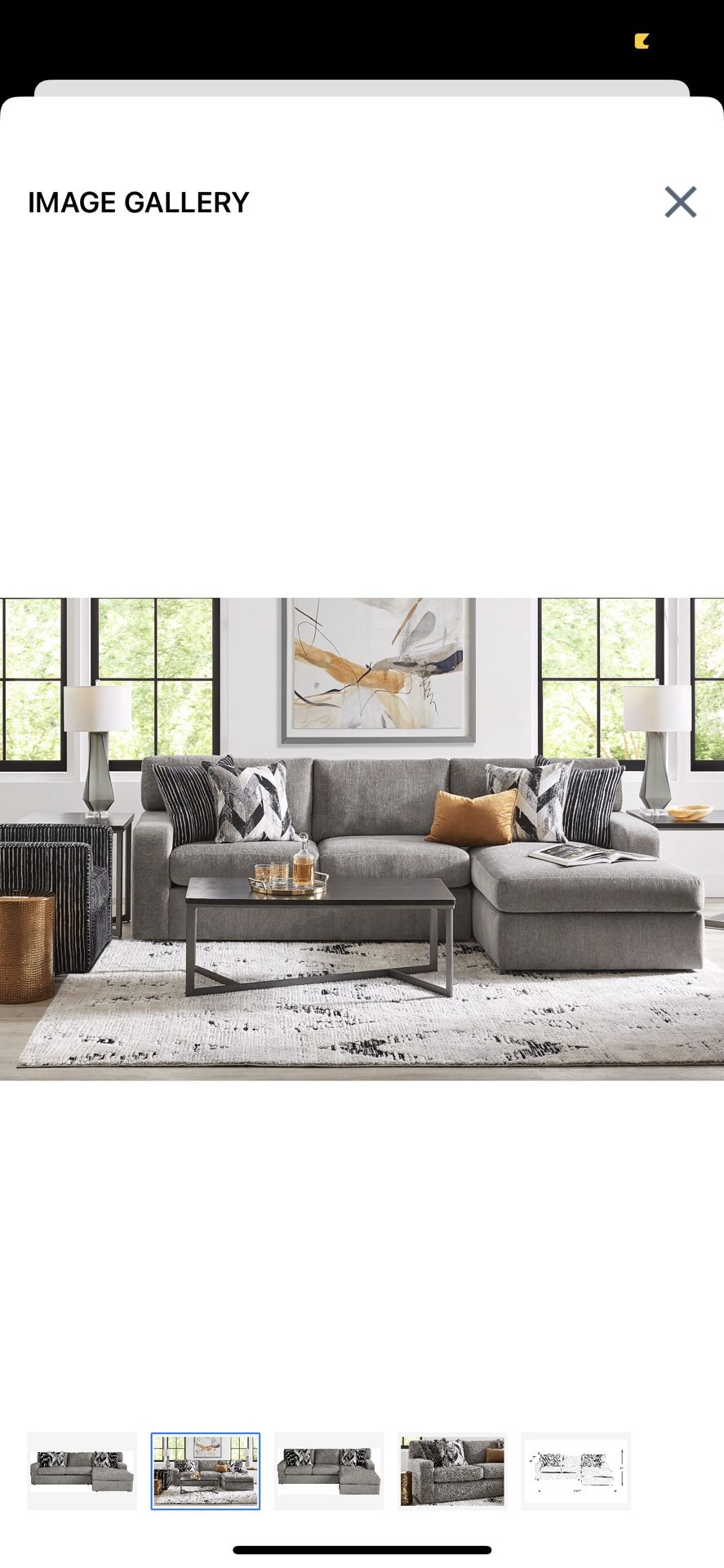 Dekker Park Gray 2pc Couch(Rooms To Go)